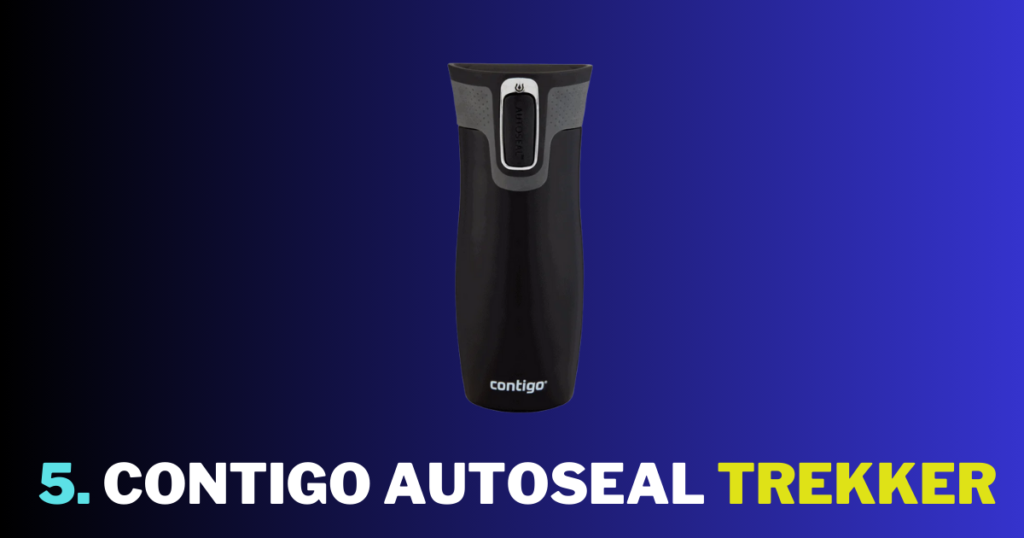 Contigo Autoseal Trekker – Compact, leak-proof bottle with one-touch lid for gym workouts, featured in the top 5 best bottles for gym.